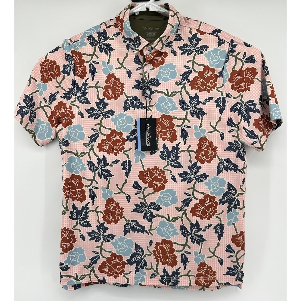 Good‎ Good Golf Poly Blend Short Sleeve Polo Shirt Multicolored Medium NWT